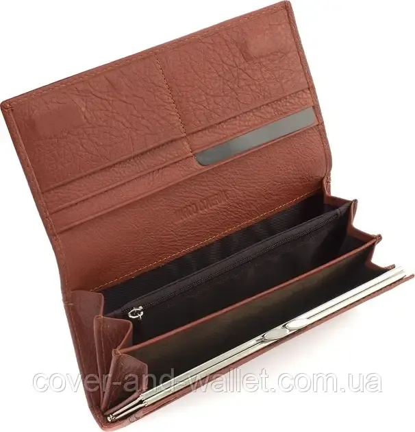 Класичний шкіряний жіночий гаманець на магнітній фіксації Marco Coverna Київ - фото 7