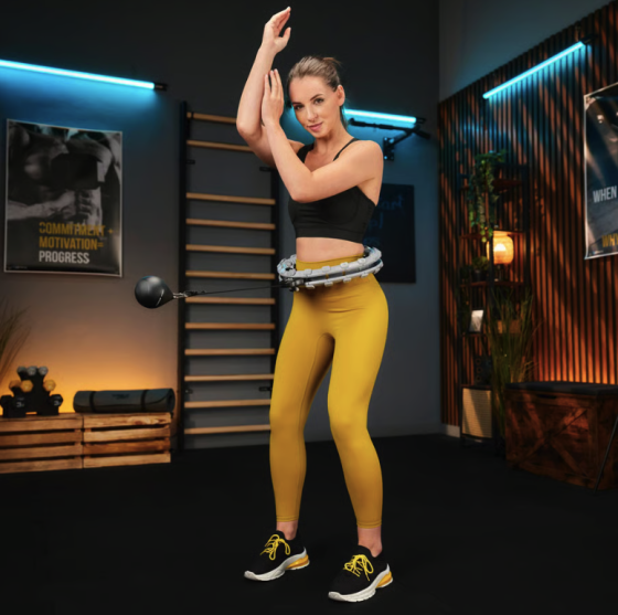 Хулахуп Trex Sport TX-020CHH масажний з обважнювачем та лічильником сірий Київ