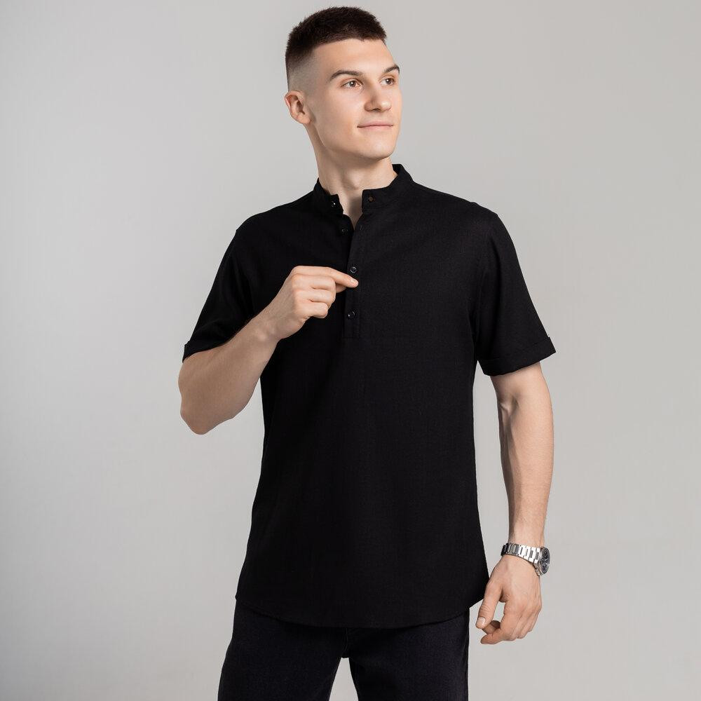 Чоловіча сорочка з коротким рукавом чорна Pobedov Molodist' Київ - фото 6