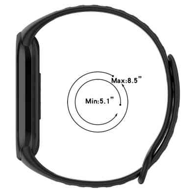 Ремінець до фітнес браслета BeCover Vents Style для Xiaomi Mi Smart Band 8 Black-Gray (709415) Вінниця