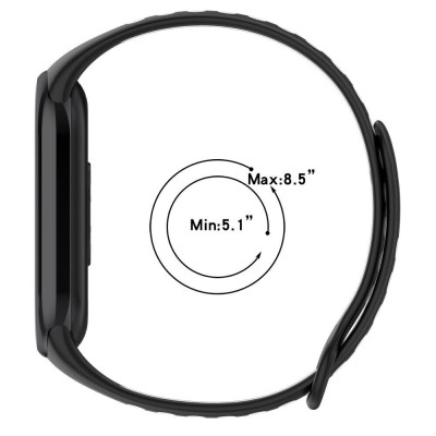 Ремешок для фитнес браслета BeCover Vents Style для Xiaomi Mi Smart Band 8 Black-Gray (709415) Винница - изображение 2