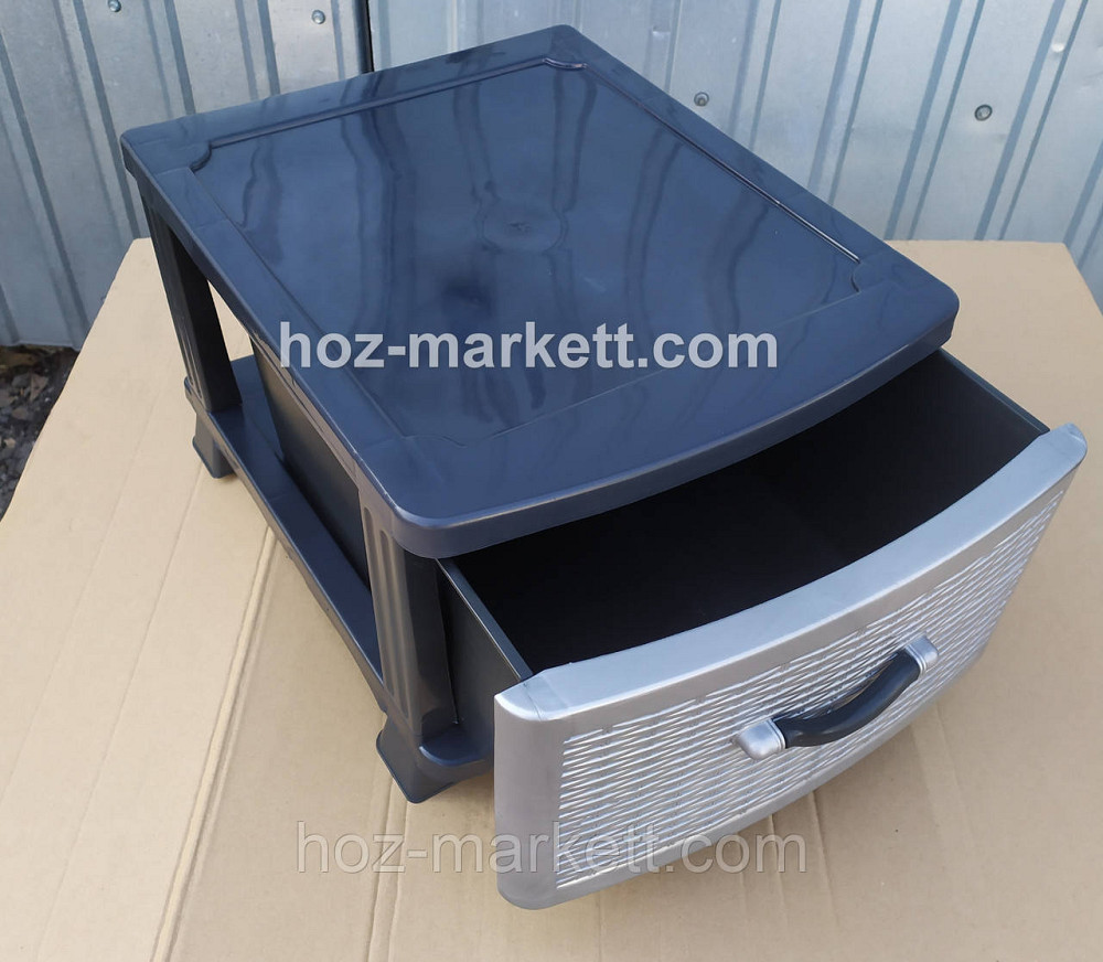 Комод пластиковый на 1 ящик серый Харьков - изображение 9