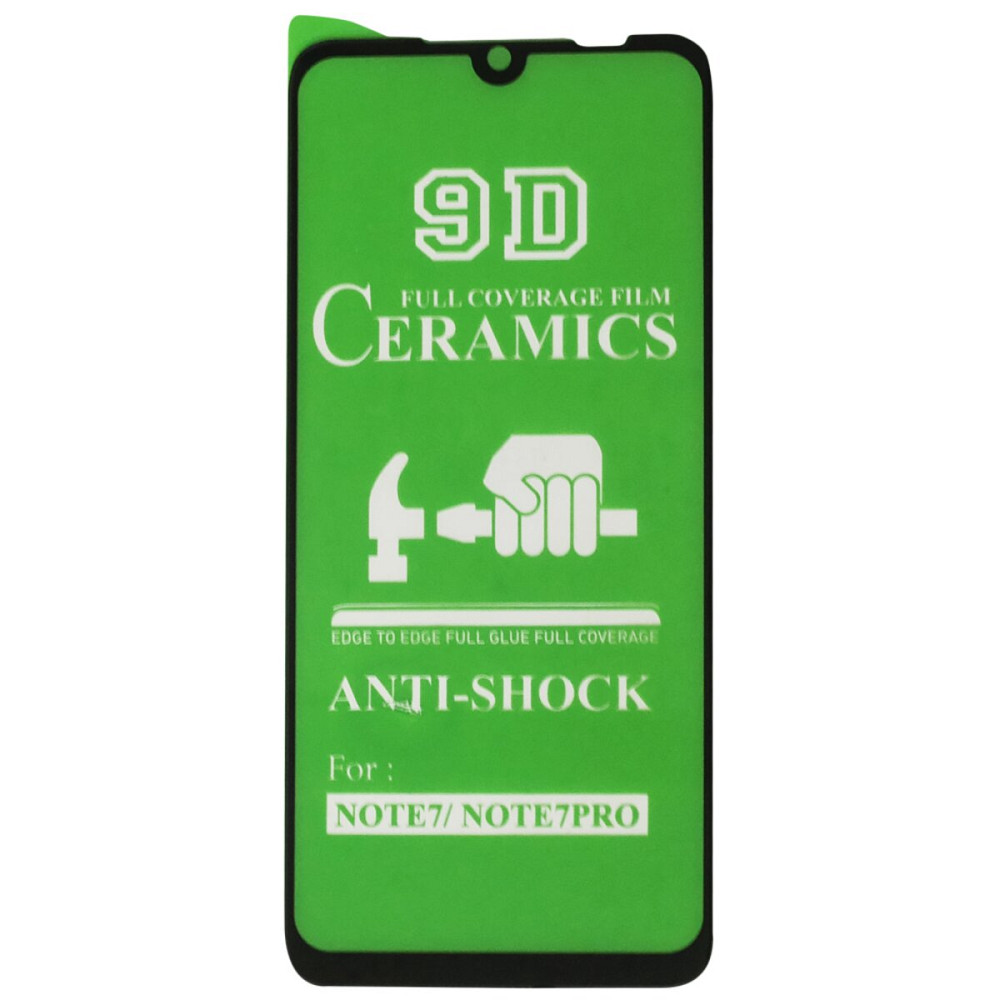 Захисне скло Ceramic glass Xiaomi Redmi Note 7 Black (тех. упаковка) Киев - изображение 1