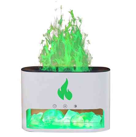 Лампа, зволожувач повітря, аромадифузор 3 в 1 Docsal Flame 9034, чорний Вінниця