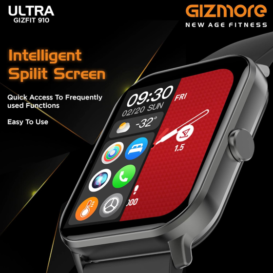 Розумний годинник GIZMORE GizFit 910 Ultra BT — Стиль, ШІ та повний контроль на вашому зап'ясті Київ