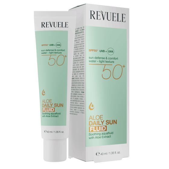 Флюїд для обличчя SPF50+ aloe daily sun Revuele 40 мл Вінниця