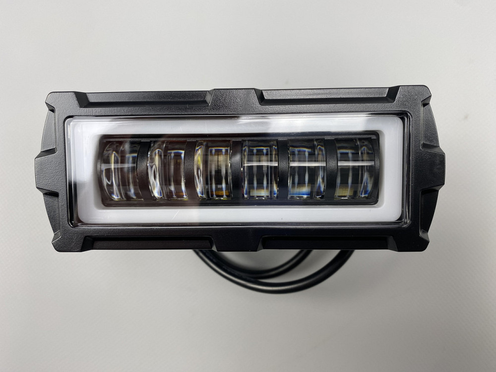 Фара LED прямокутна 6 Led діодів, 3D лінза, 9-32V, 6000К, IP67, led chip 3030, 50mm x 120mm, чітка межа світла Мукачево - фото 7