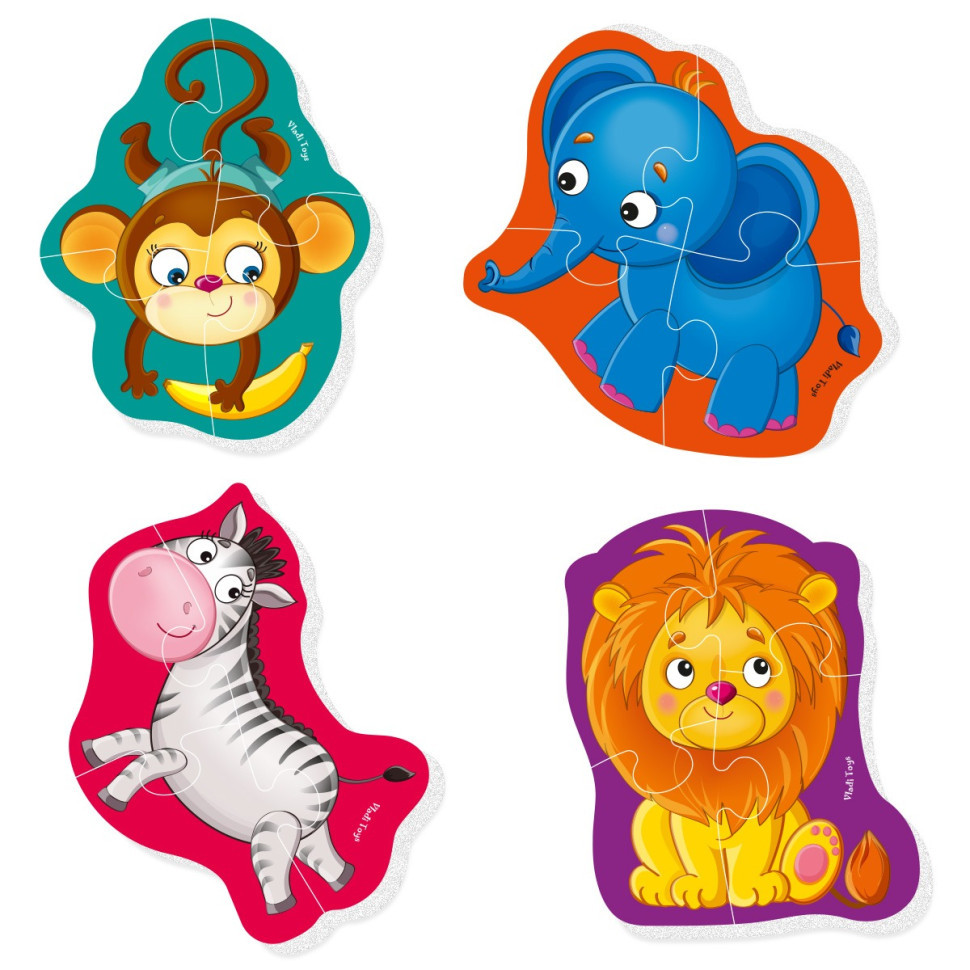 Дитячі бебі пазли "Зоопарк" VT1106-88 картинки - 4 шт Вінниця - фото 2