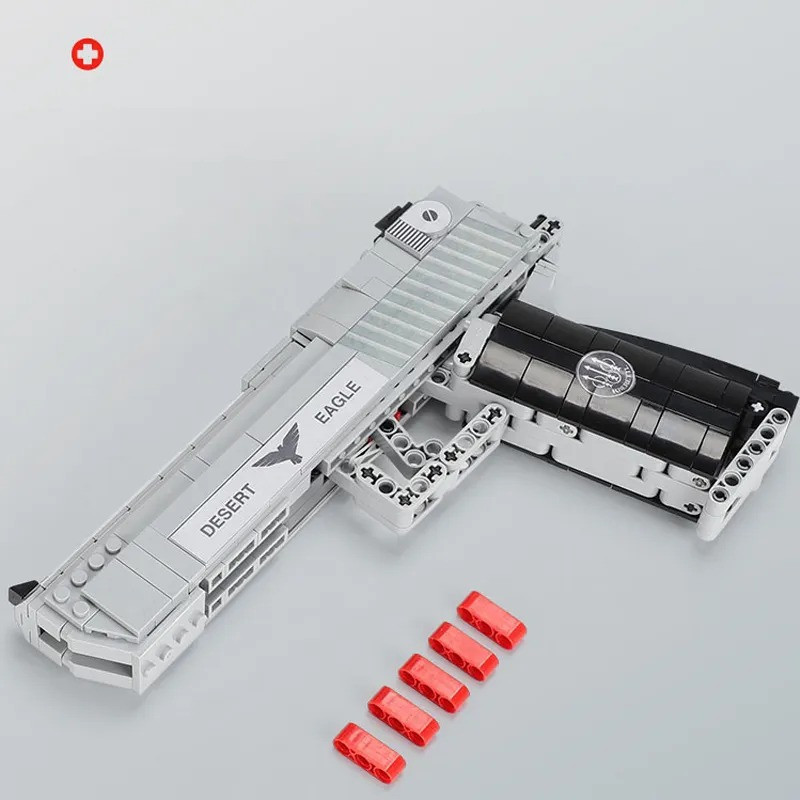 Конструктор игровой детский Пистолет Desert Eagle 528 деталь серый Каменец-Подольский - изображение 4