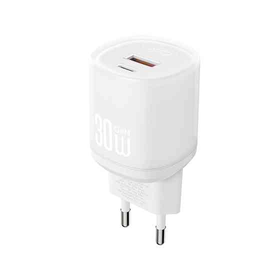 Мережевий зарядний пристрій XO L151 30W 1USB-A+1USB-C + Type-C кабель білий Львів