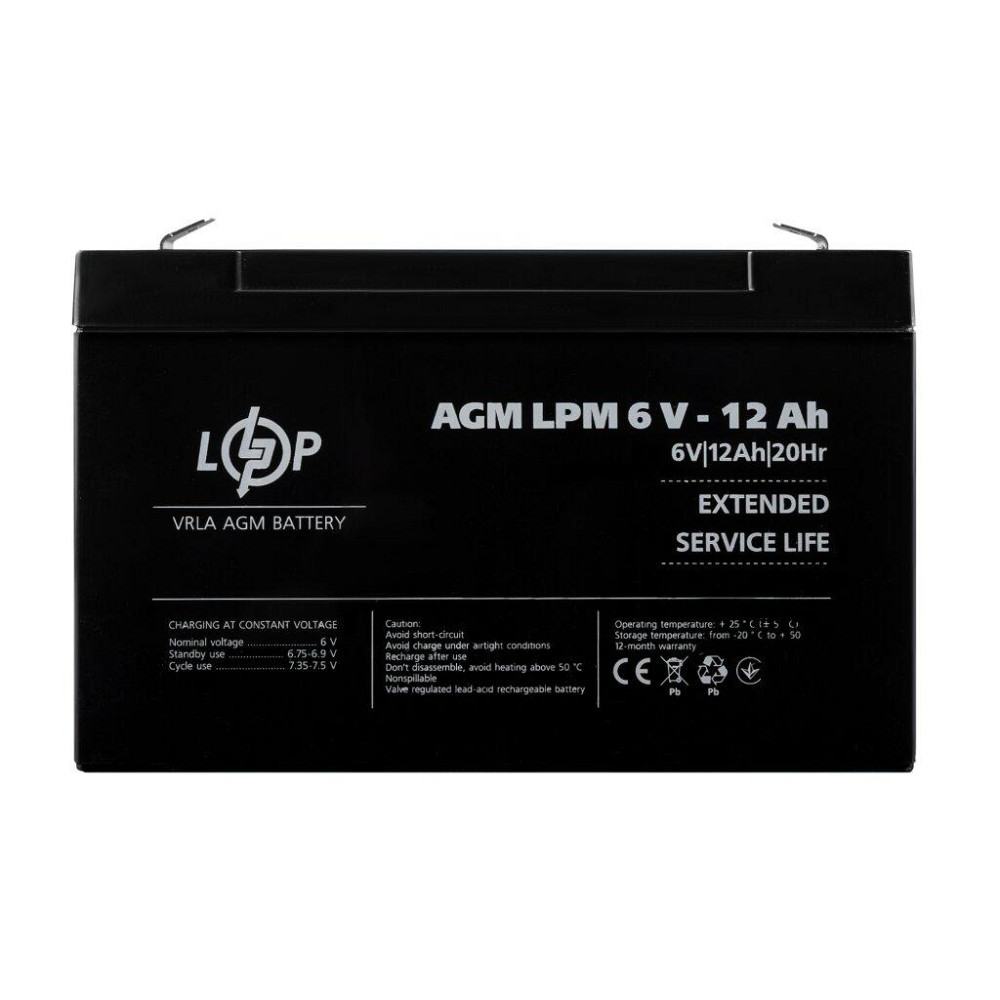 Аккумулятор AGM LPM 6V - 12 Ah Киев - изображение 1