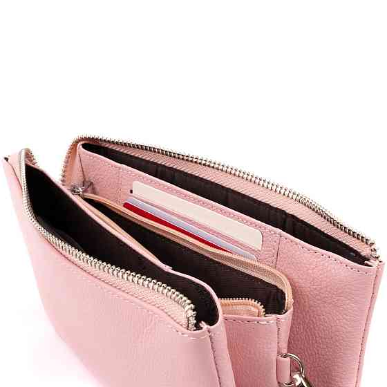 Місткий клатч на два відділення жіночий ST Leather 19250 Рожевий Київ