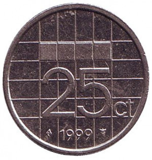 Нідерландські Антіли 25 центів 1990 рік Полтава - фото 1