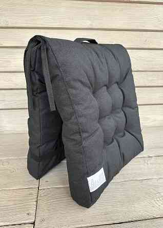 Подушка для стільців (50x120х8 см) подвійна Decorator Мальмо колір графітовий 84-149 Київ