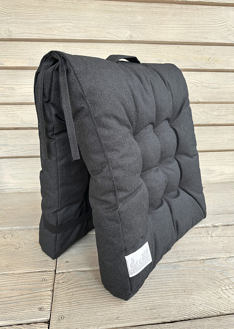 Подушка для стільців (50x120х8 см) подвійна Decorator Мальмо колір графітовий 84-149 Київ - фото 5