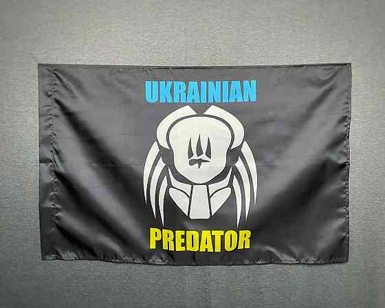 Прапор UKRAINIAN PREDATOR  600х900 мм Запоріжжя