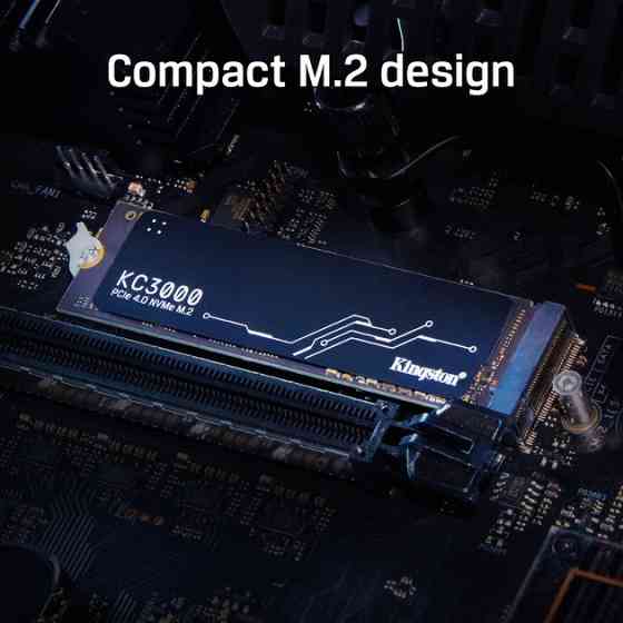 Накопичувач SSD 1 TB Kingston KC3000 M.2 2280 PCIe 4.0 x4 NVMe 3D TLC (SKC3000S/1024G) M.2 2280 Харків