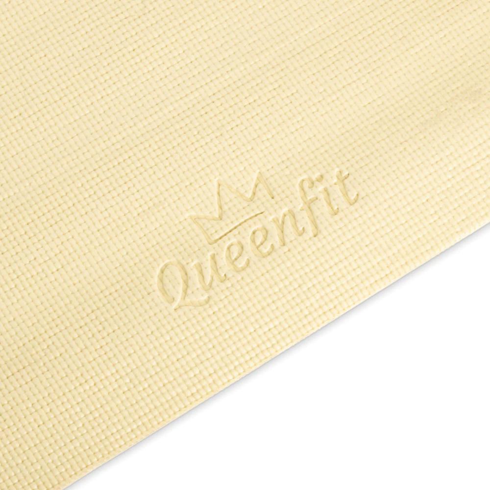 Килимок (мат) для фітнесу та йоги Queenfit 0,5см жовтий Київ - фото 5