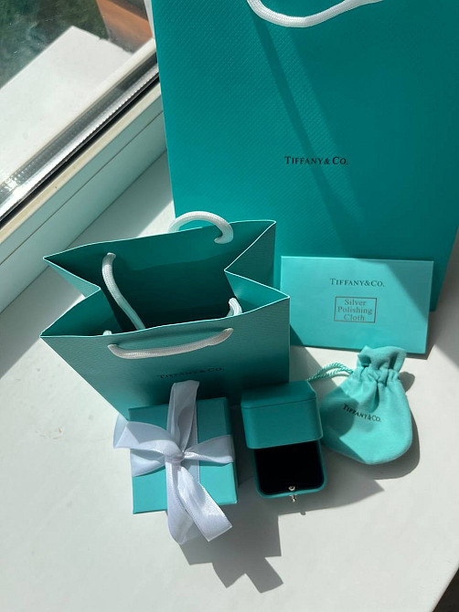 Tiffany / Тіффані подарункове паковання під кільце або сережки-гвоздики — коробочка, зовнішня коробочка, пакет, мішечок, картка Одеса - фото 5