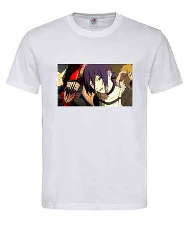 Футболка «Человек-бензопила» — яркий стиль для фанатов аниме Белый, XL Городище