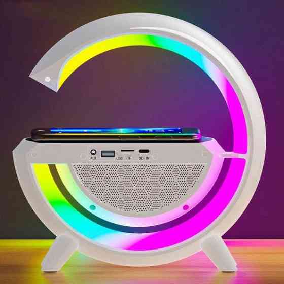 Настольный ночник с беспроводной зарядкой для телефона G-Smart BT-3401, Умная настольная лампа ночник QE-83 Львов
