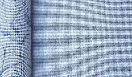 Шпалери вінілові на флізеліні Grandeco Universe метрові однотонні під тканину дрібна точка блакитні UR1011 Київ