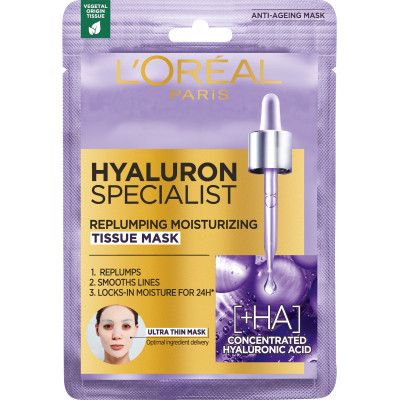 Маска для обличчя L'Oreal Paris тканинна Гіалурон експерт 30 г (3600523823079) Вінниця - фото 1
