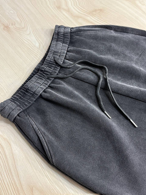 Брюки женские Fashion 771-3 палаццо спортивные вареные тай-дай черные, черный, 2XL Киев - изображение 2