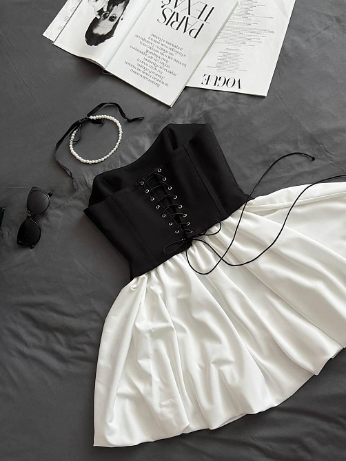 Стильный женский комплект корсет+юбка из плотной костюмной ткани 44/46 Одесса - изображение 9