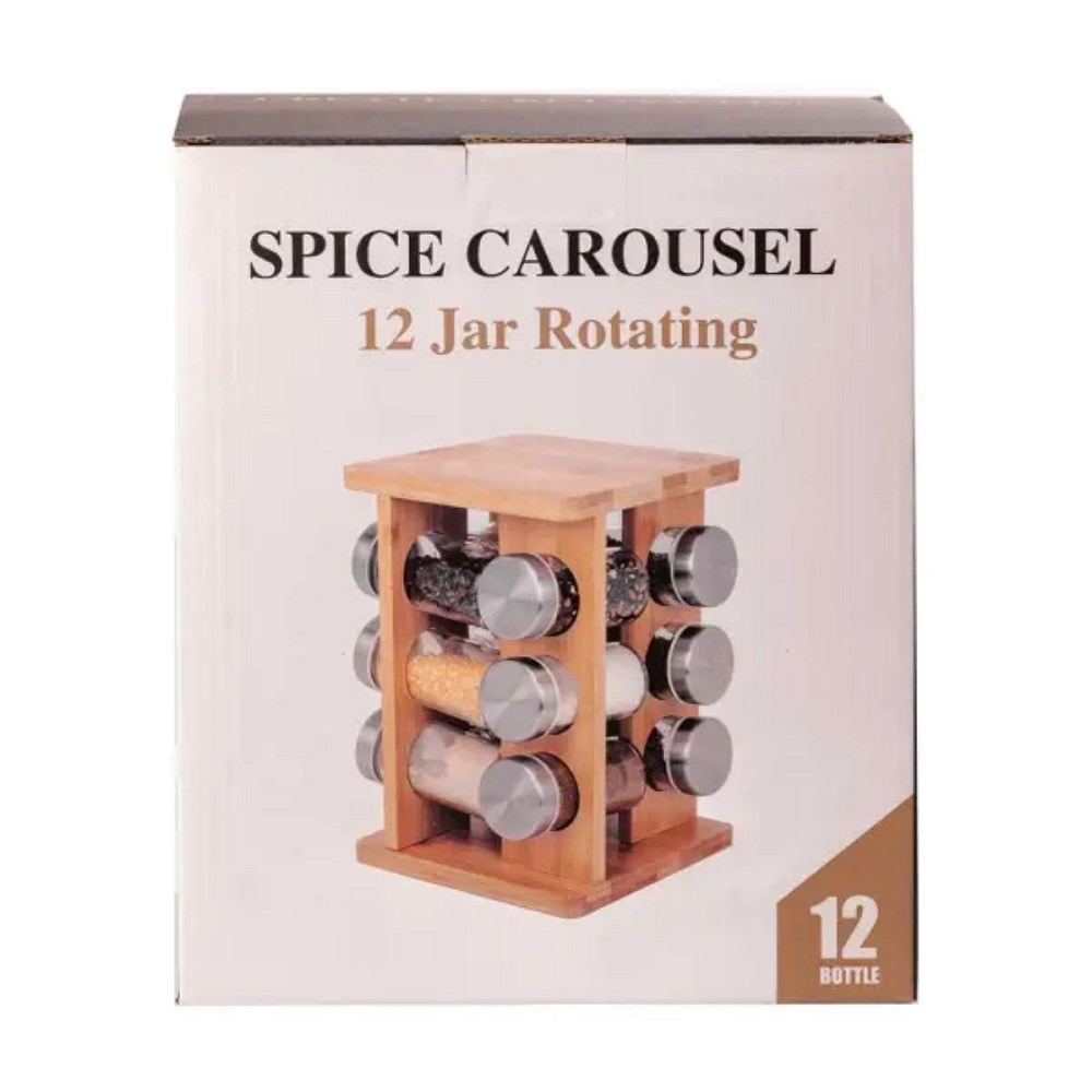 TS Kitchen Набір для спецій на дерев'яній підставці 12 предметів по 100 мл HP531B6612Z Київ - фото 5