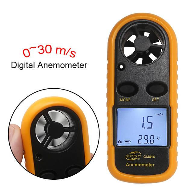 Цифровой анемометр 0,1-30м/с, -10-45°C BENETECH GM816 Чернигов - изображение 2
