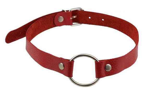 Кляп Leather O-Ring Gag Red Sex Aura Київ