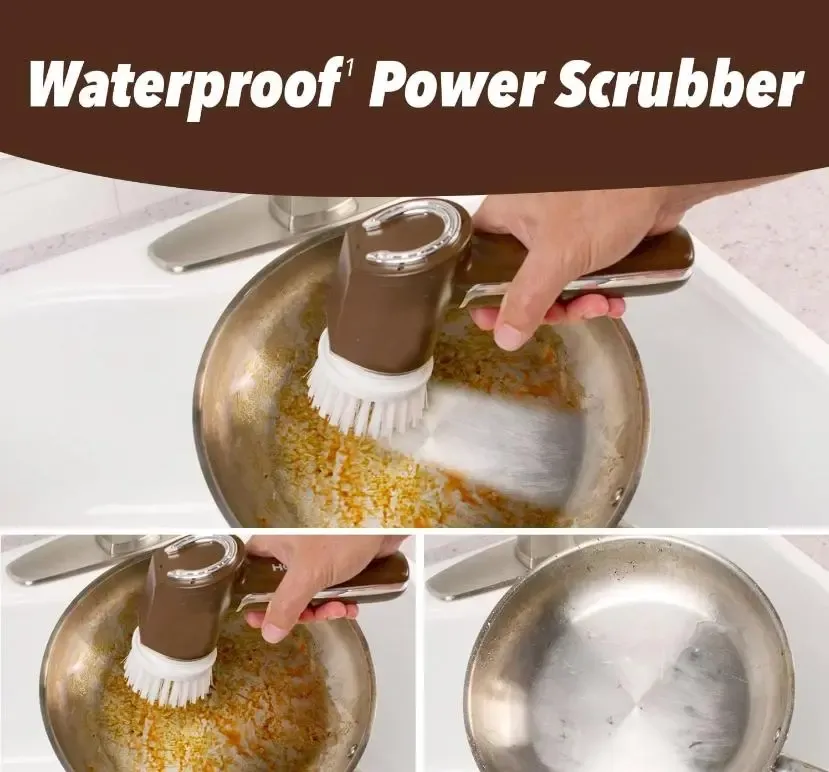 Беспроводная электрическая щетка для уборки и мойки посуды с 5 сменными насадками, USB зарядка Коломия - фото 7