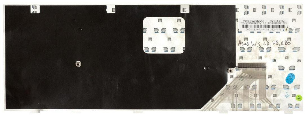 Клавиатура для ноутбука Asus (W3, W3J, A8, F8, N80) Silver, RU (вертикальный энтер) Вінниця - фото 3