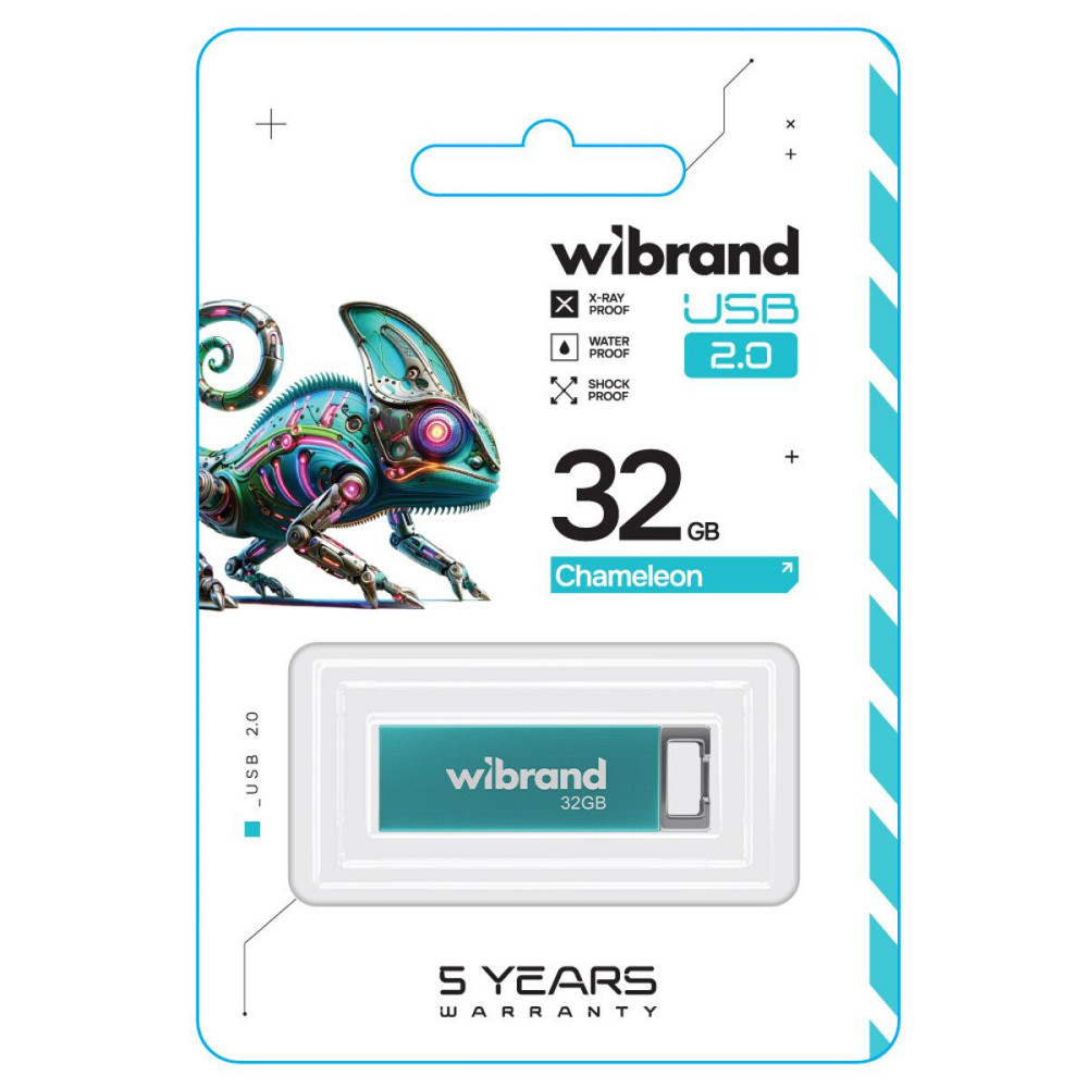 Флешка flash Wibrand USB 2.0 Chameleon 32Gb Light blue WI2.0/CH32U6LU Одесса - изображение 2