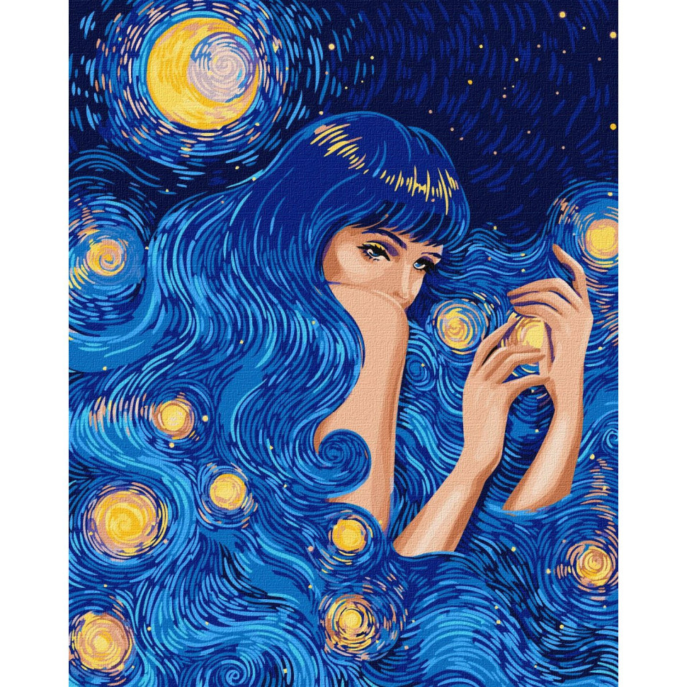 Картина за номерами "Зіркова красуня" ©pollypop92 KHO5086 Ідейка 40х50 см Вінниця - фото 1