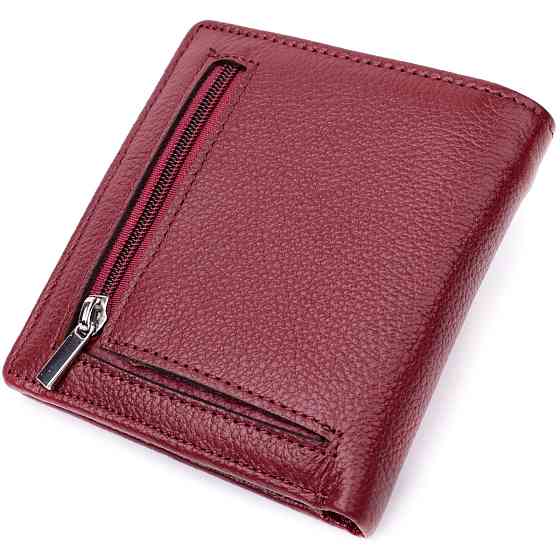 Маленький женский кошелек из натуральной кожи ST Leather 19467 Бордовый Киев