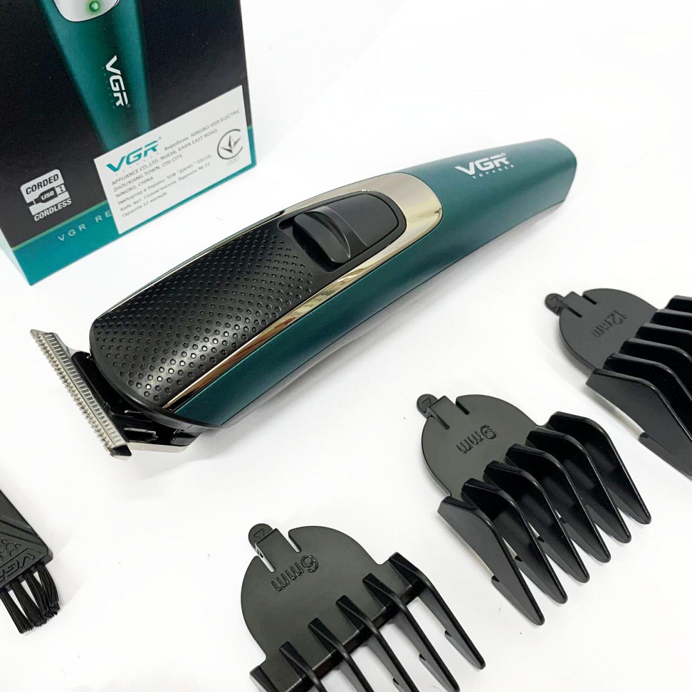 Набір для стрижки волосся на акумуляторі VGR V-176, Електромашинка для волосся, Тример бездротовий WI-90 Львів - фото 10