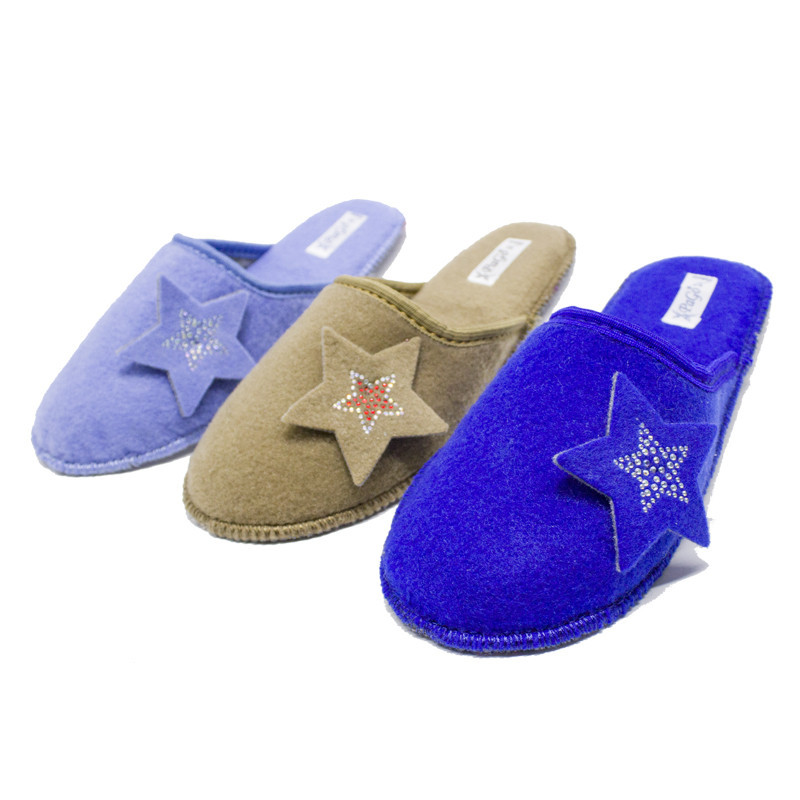 Повстяні капці жіночі паркетні PaGo "Star" Темно-синій Одеса - фото 2