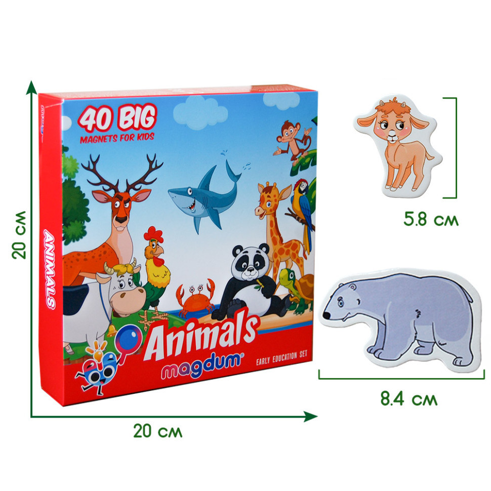 Набір магнітів Magdum Тварини ML4031-16 EN Вінниця - фото 5