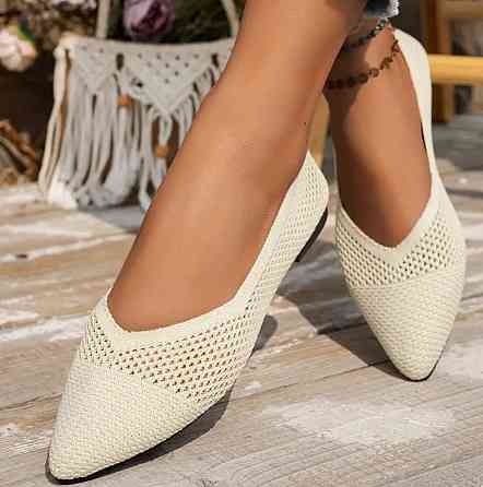 Балетки жіночі тканеві сітка легкі дихаючі літні туфлі без каблука повсякденні Київ