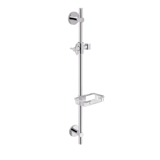 Стійка універсальна Qtap Sprha 700 мм округла з поличкою QT003 Chrome Київ