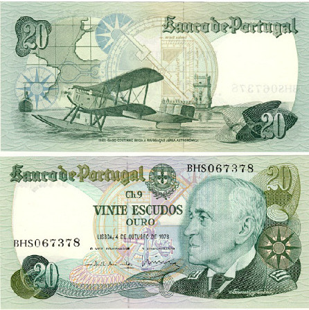 Португалия Portugal 20 escudos 1978 Pick176b UNC Полтава - изображение 1