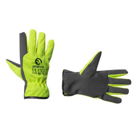 Перчатка кожаная, комбинированная, 10