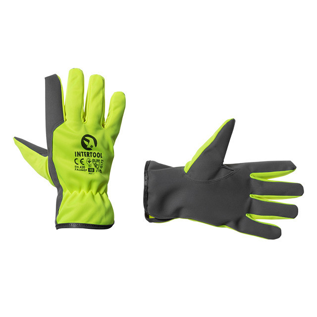 Перчатка кожаная, комбинированная, 10