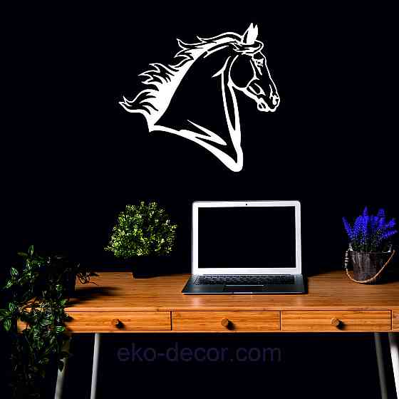 Декоративне настінне Панно «Лошадь», Декор на стіну 90*83 см, Білий Київ