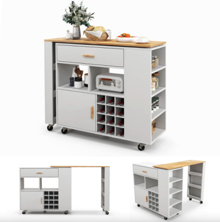 Розкладний столик тумба 2 в 1 Costway Rubber Київ