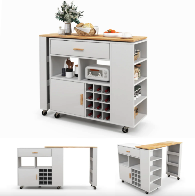 Розкладний столик тумба 2 в 1 Costway Rubber Киев - изображение 4