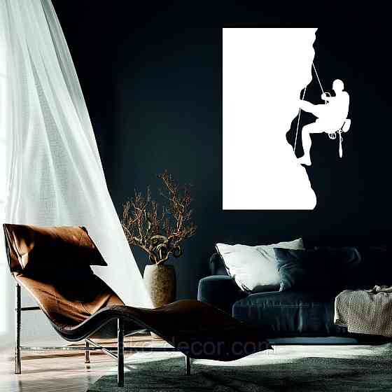 Декоративное настенное Панно «Скалолаз», Декор на стену 50*35 см, Белый Киев