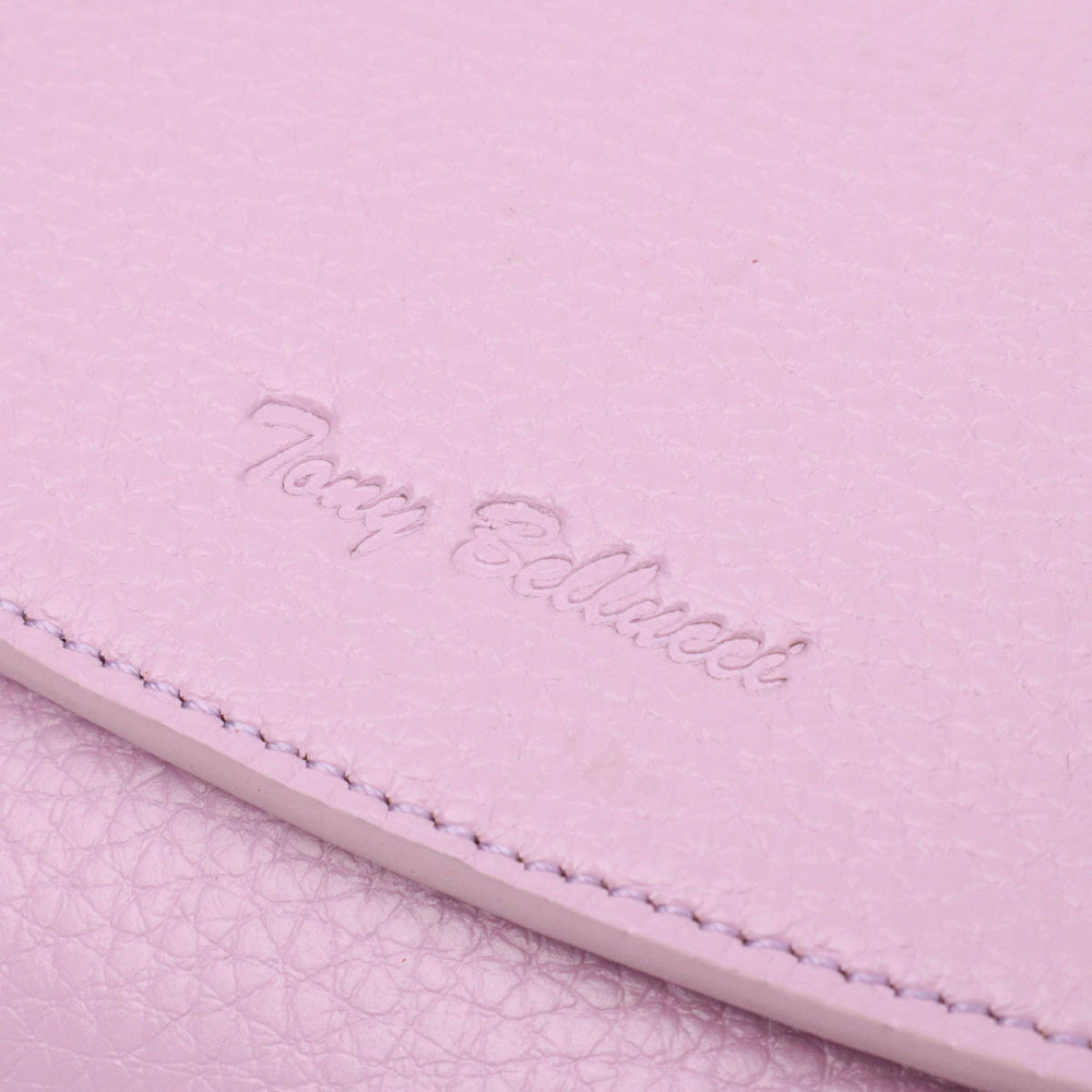 Стильный женский кошелек с монетницей на молнии из натуральной кожи Лиловый (Tony Bellucci) Киев - изображение 9